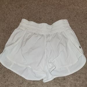 Lululemon Athletica White Athletic Shorts Lightweight Moisture-Wicking